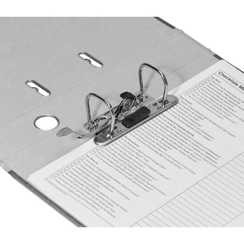 LEITZ 1050 Ordner lichtgrau marmoriert Karton 5,2 cm DIN A4