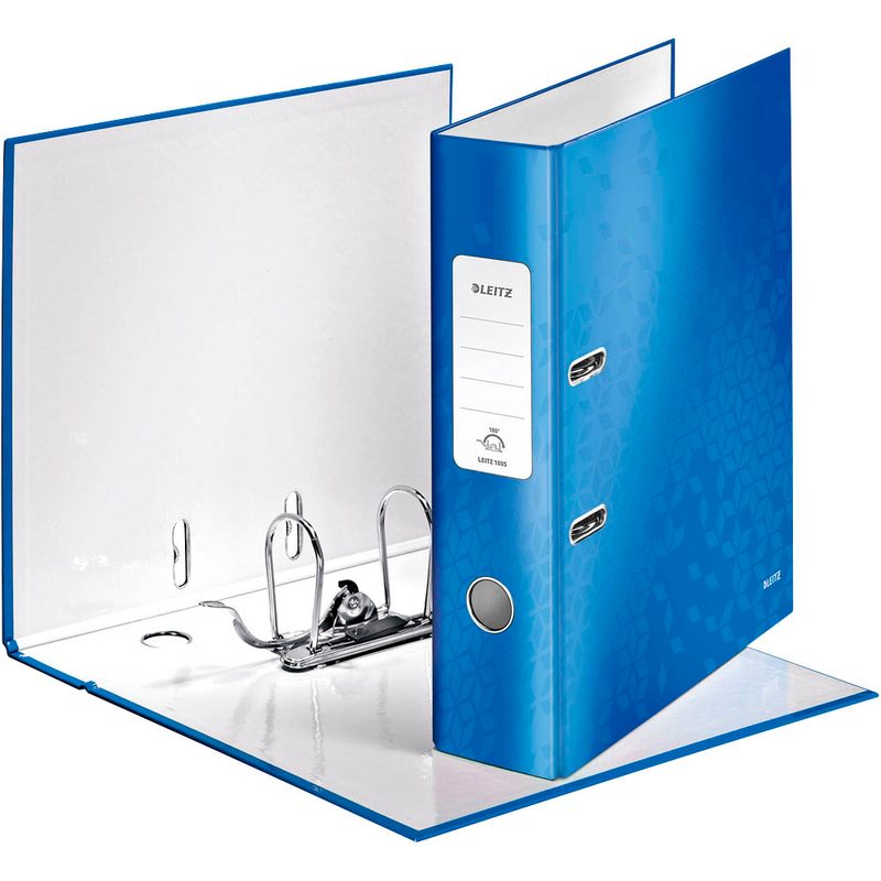 LEITZ Ordner blau Karton 8,0 cm DIN A4