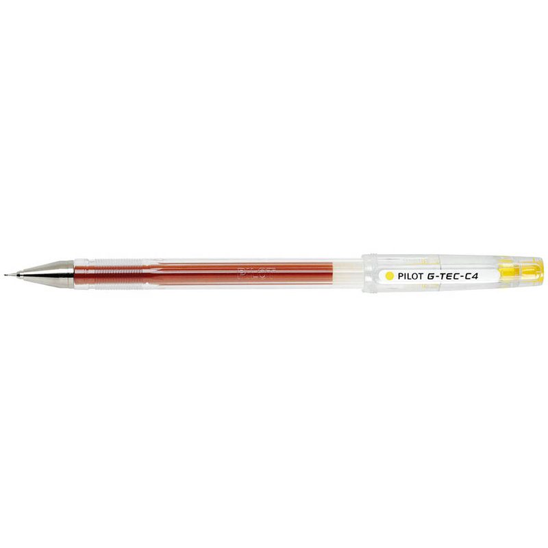 PILOT G-Tec C4 0.4 Gelschreiber transparent 0,4 mm, Schreibfarbe: gelb, 1 St.