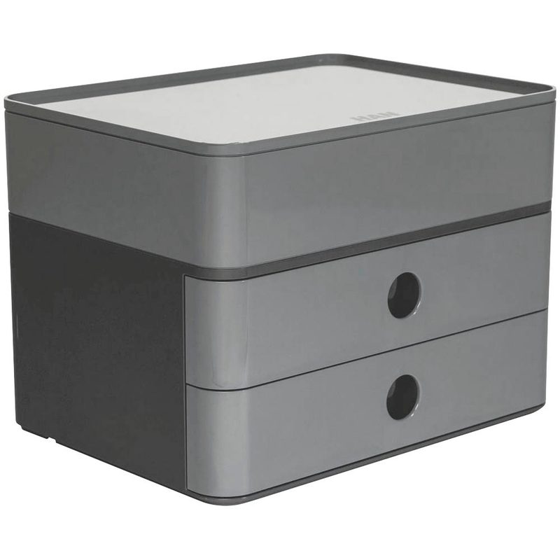 HAN Schubladenbox Smart Box plus ALLISON  granite grey 1100-19, DIN A5 mit 3 Schubladen