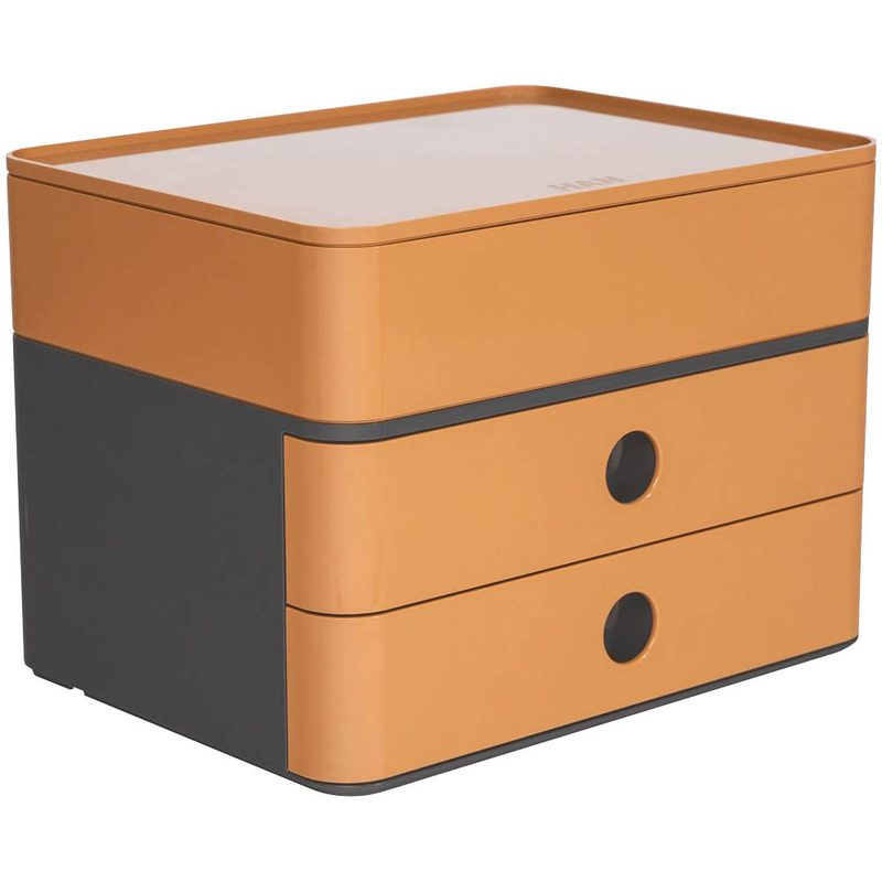 HAN Schubladenbox Smart Box plus ALLISON  caramel brown 1100-83, DIN A5 mit 3 Schubladen