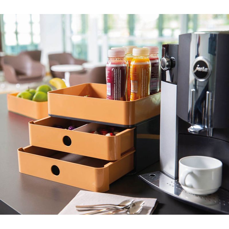 HAN Schubladenbox Smart Box plus ALLISON  caramel brown 1100-83, DIN A5 mit 3 Schubladen