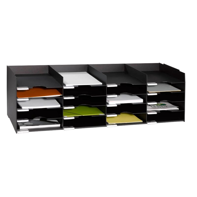 PAPERFLOW Sortierstation schwarz mit 20 Fächer