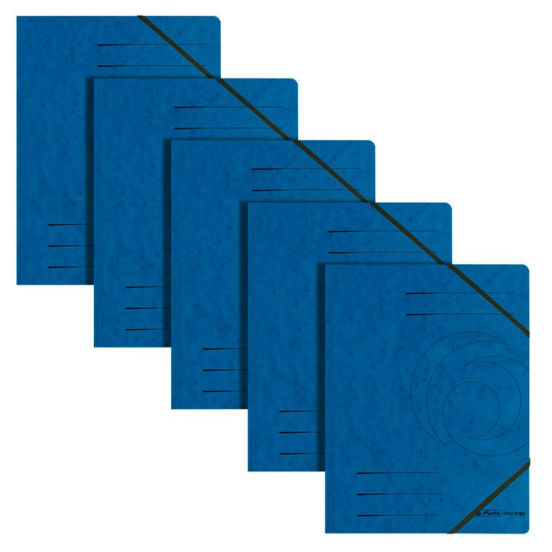 5 herlitz Eckspanner easy orga DIN A4 blau