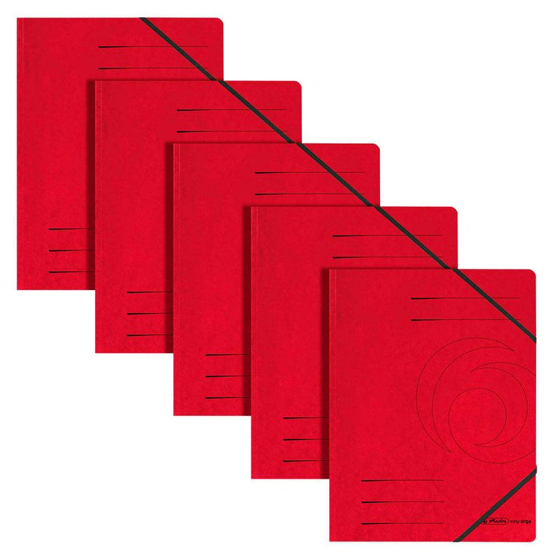 5 herlitz Eckspanner easy orga DIN A4 rot
