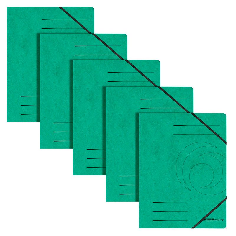 5 herlitz Eckspanner easy orga DIN A4 grün