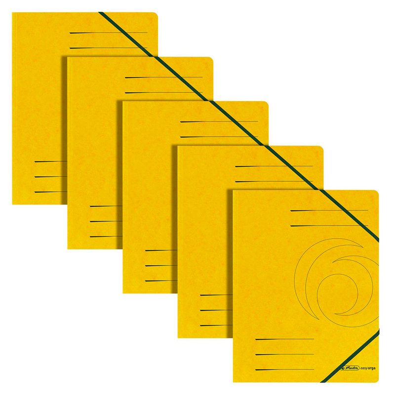 5 herlitz Eckspanner easy orga DIN A4 gelb