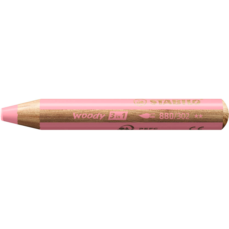 STABILO woody 3 in 1 Buntstift rosa, 1 St.