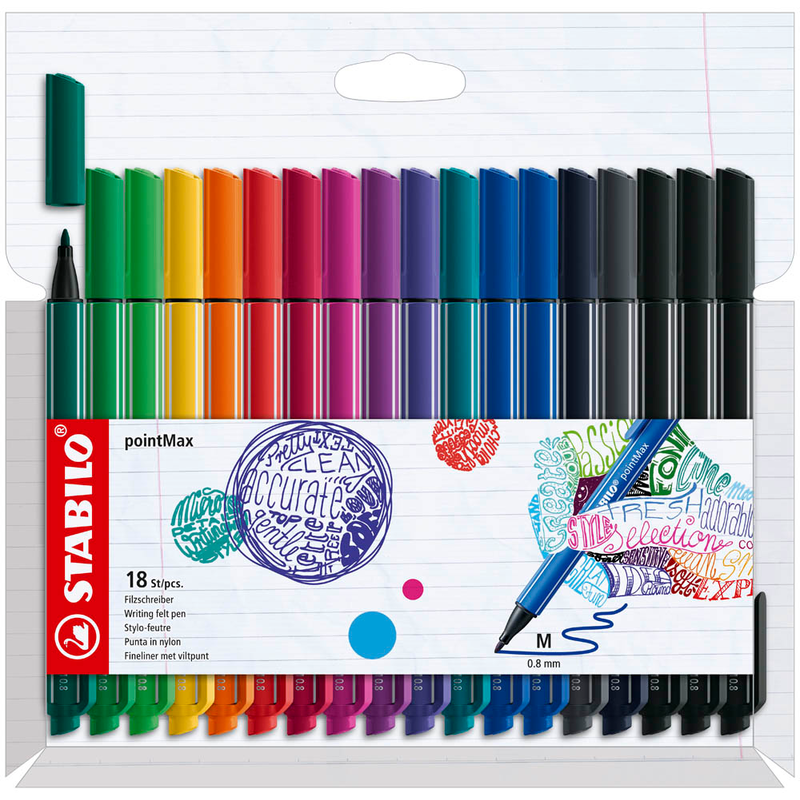 STABILO pointMax Filzstifte farbsortiert, 18 St.