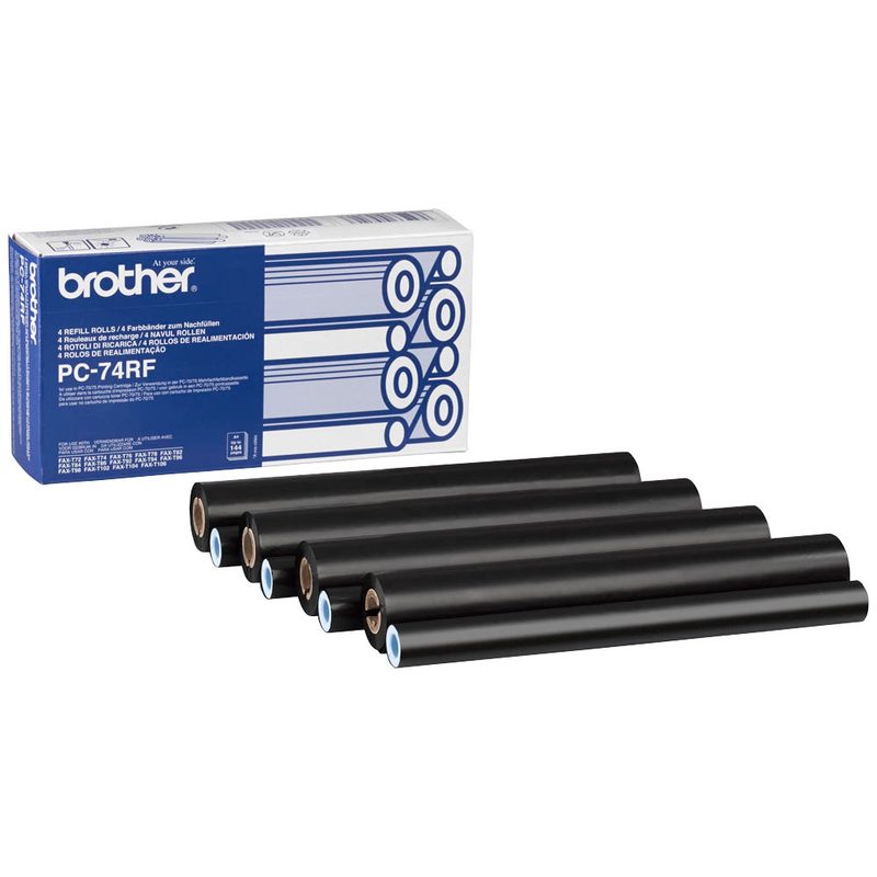 brother PC-74RF schwarz Thermo-Druckfolien, 4 Rollen