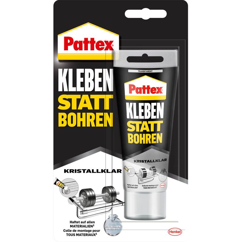 Pattex Kleben statt Bohren Kristallklar Montagekleber 90,0 g