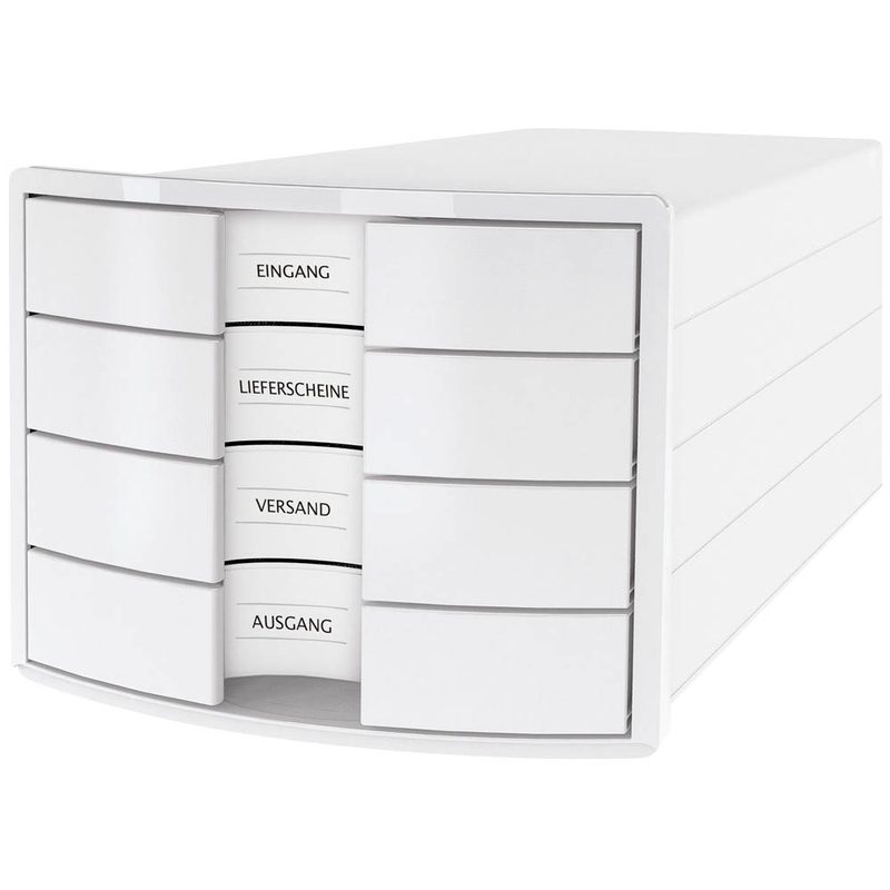 HAN Schubladenbox IMPULS  weiß 1012-12, DIN C4 mit 4 Schubladen