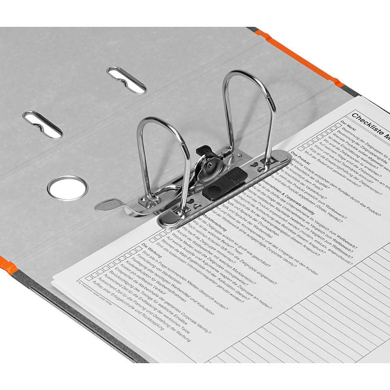 LEITZ 1080 Ordner orange marmoriert Karton 8,0 cm DIN A4