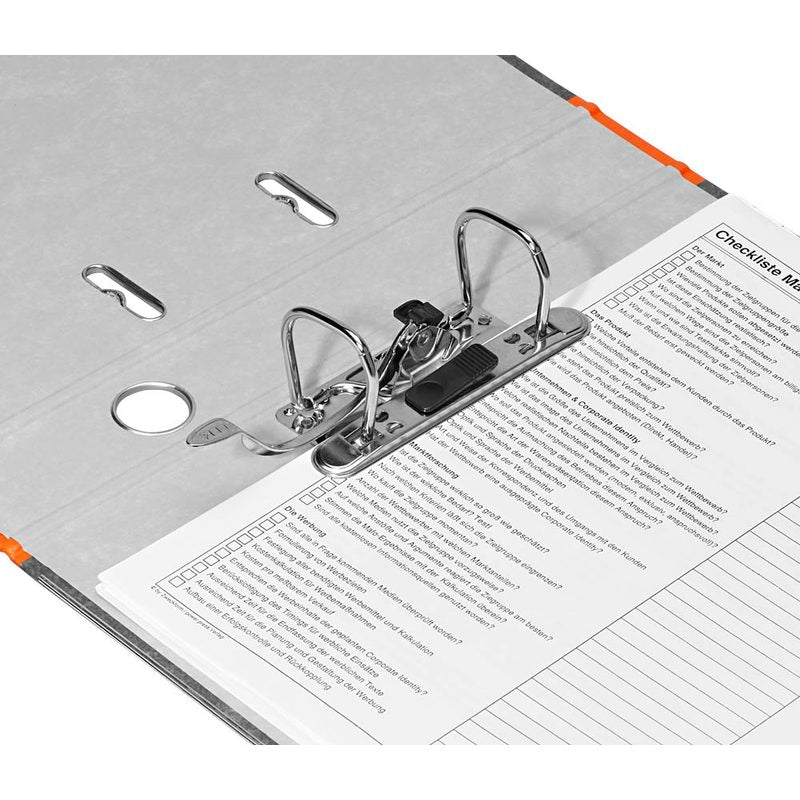 LEITZ 1050 Ordner orange marmoriert Karton 5,2 cm DIN A4