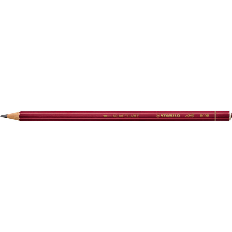STABILO All 8008 Graphitstift 2B rot, 1 St.