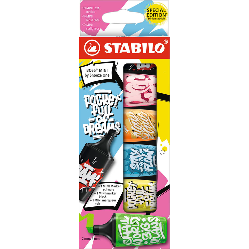 STABILO MINI by Snooze One Textmarker farbsortiert, 6 St.