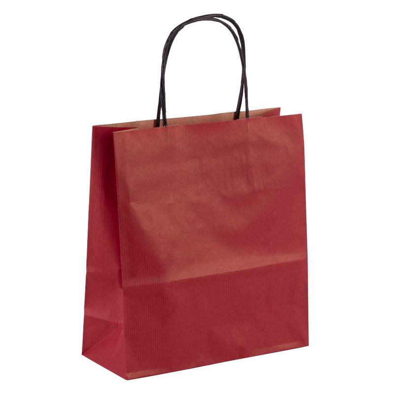 50 VP Papier-Tragetaschen Toptwist rot 19,0 x 21,0 cm