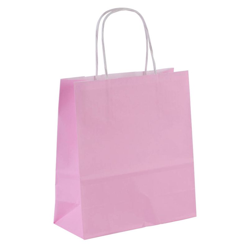 50 VP Papier-Tragetaschen Toptwist pink 19,0 x 21,0 cm