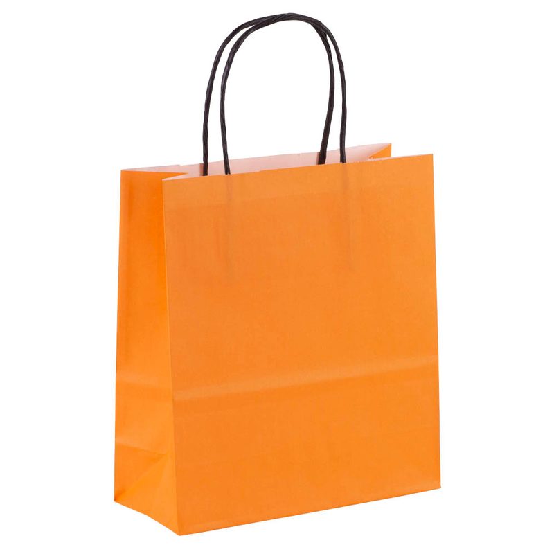 50 VP Papier-Tragetaschen Toptwist orange 19,0 x 21,0 cm