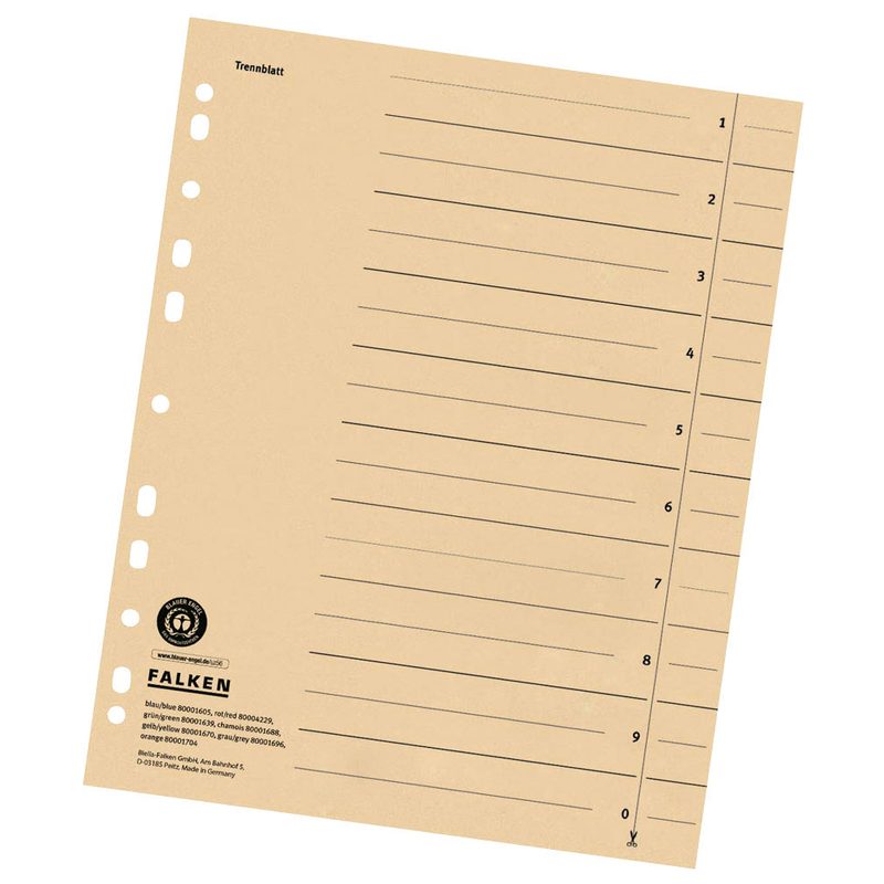 FALKEN Trennblätter 1-0 chamois, 100 St.