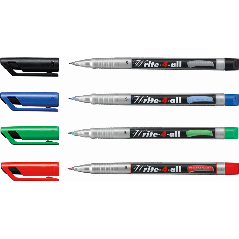 STABILO Write-4-all Permanentmarker farbsortiert 0,4 cm, 4 St.