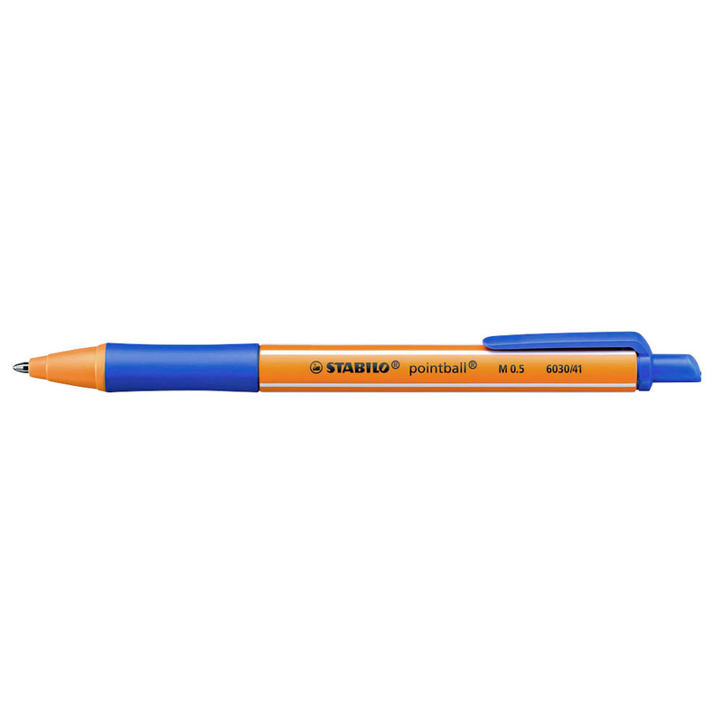 STABILO Kugelschreiber pointball orange, Schreibfarbe: blau, 1 St.