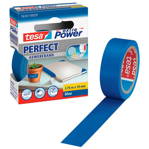 tesa extra Power® Perfect Gewebeband blau 19,0 mm x 2,75 m 1 Rolle