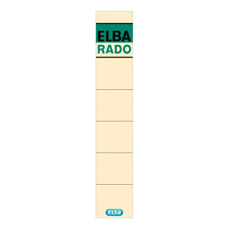 10 ELBA Ordneretiketten beige für 5,0 cm Rückenbreite