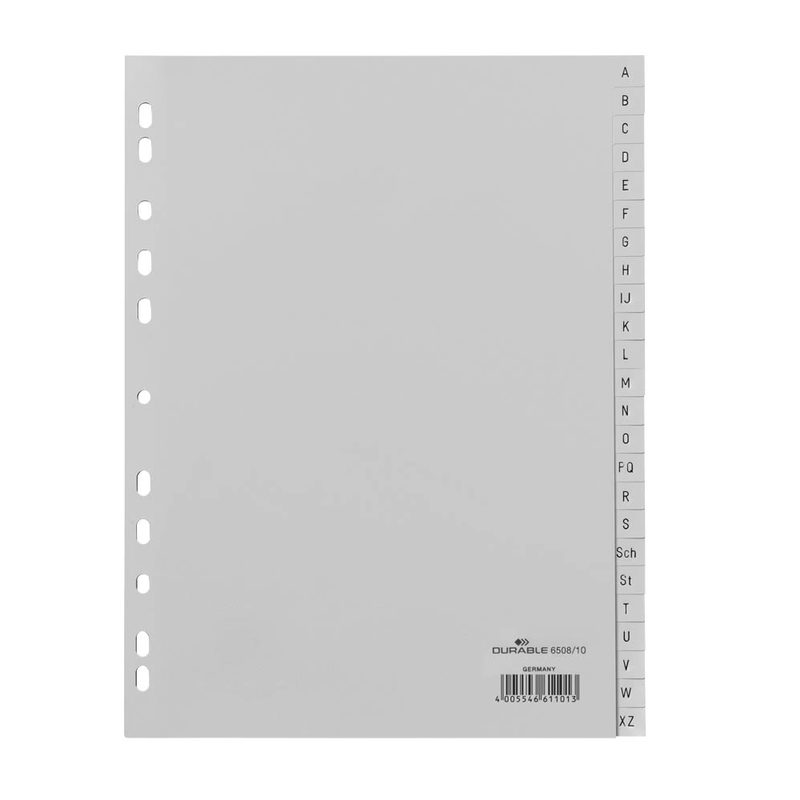 DURABLE Ordnerregister Vollformat A-Z grau 24-teilig, 1 St.