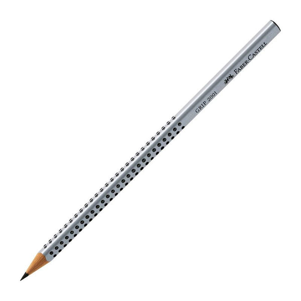 FABER-CASTELL GRIP 2001 Bleistift B silber, 1 St.