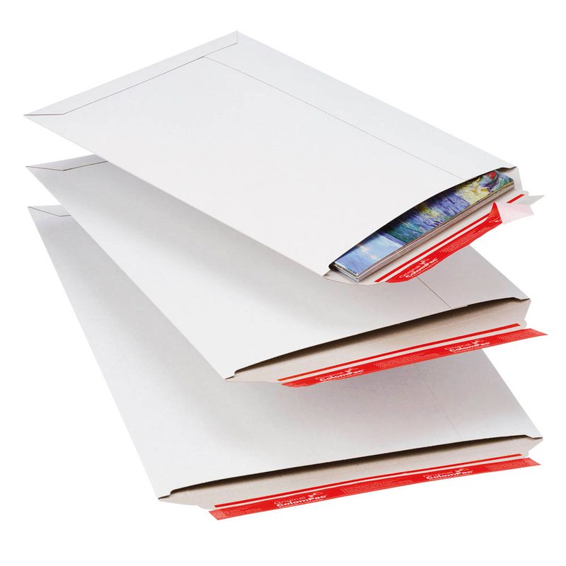 20 ColomPac® Kartonversandtaschen weiß für DIN A4