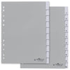 thumb-DURABLE Ordnerregister Vollformat 1-10 grau 10-teilig mit Wechseltaben, 1 Satz