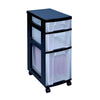 thumb-Really Useful Box Aufbewahrungsbox transparent, schwarz 30,0 x 42,0 x 69,0 cm