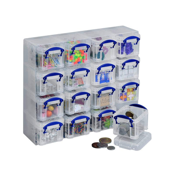 Really Useful Box Kleinteilemagazin 16x 0,14 l transparent 28,0 x 8,5 x 22,5 cm
