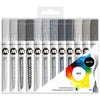 thumb-MOLOTOW Aqua Color Grey Set Brush-Pens farbsortiert, 12 St.
