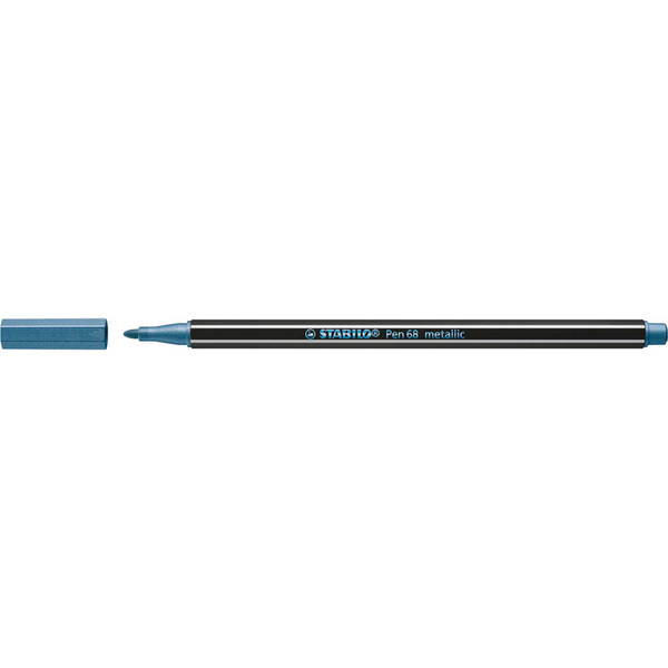 STABILO Pen 68 metallic Filzstift blau, 1 St.