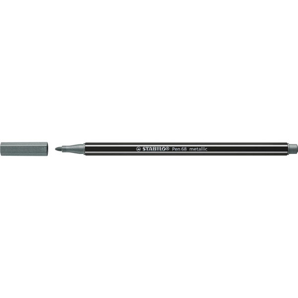 STABILO Pen 68 metallic Filzstift silber, 1 St.
