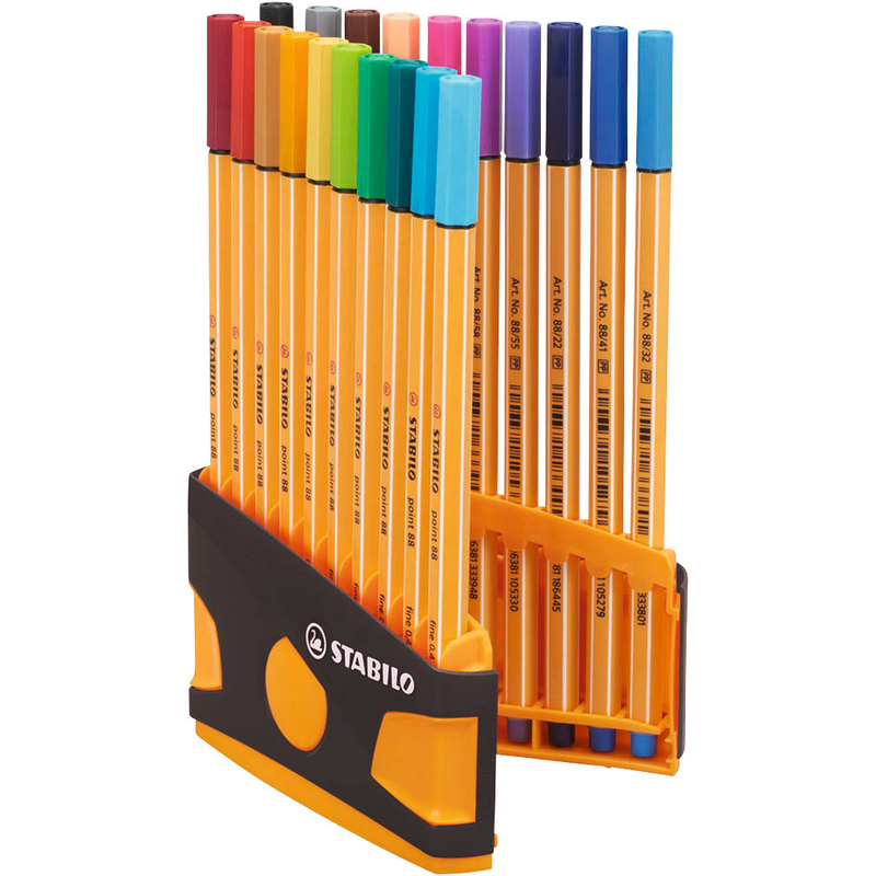 STABILO point 88 Fineliner farbsortiert 0,4 mm, 20 St.