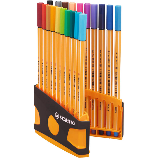 STABILO point 88 Fineliner farbsortiert 0,4 mm, 20 St.