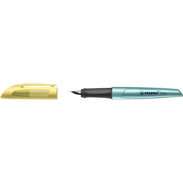 STABILO Flow Cosmetic Patronenfüller blau/gelb metallic M (mittel)