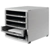 thumb-HAN Schubladenbox Contur  dunkelgrau 1505-0-19, DIN B4 mit 5 Schubladen