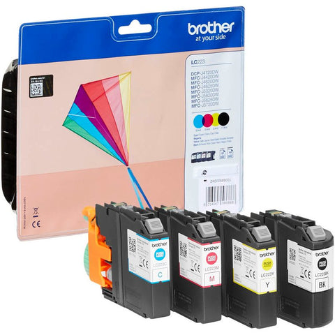 brother LC-223BK/C/M/Y  schwarz, cyan, magenta, gelb Druckerpatronen, 4er-Set