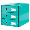 thumb-LEITZ Schubladenbox Click & Store  eisblau 60480051, DIN A4 mit 3 Schubladen