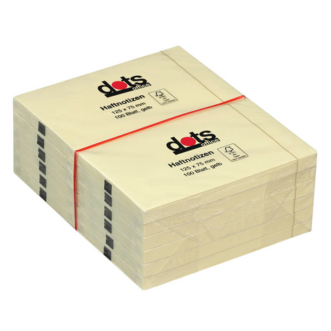 dots Recycling Haftnotizen gelb, 12 Blöcke