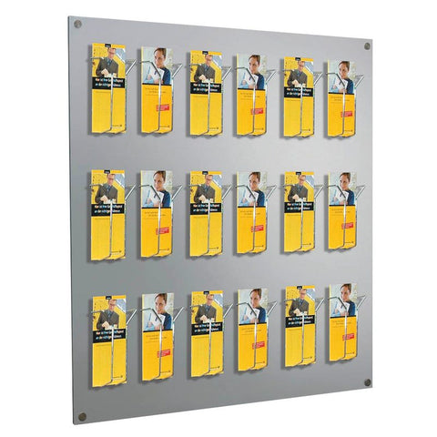 Kerkmann Wandprospekthalter Fokus alu 1/3 DIN A4