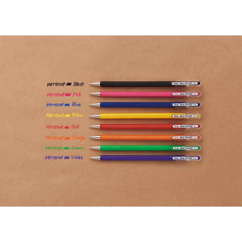 Pentel Mattehop Gelschreiber 0,5 mm, Schreibfarbe: schwarz, 1 St.