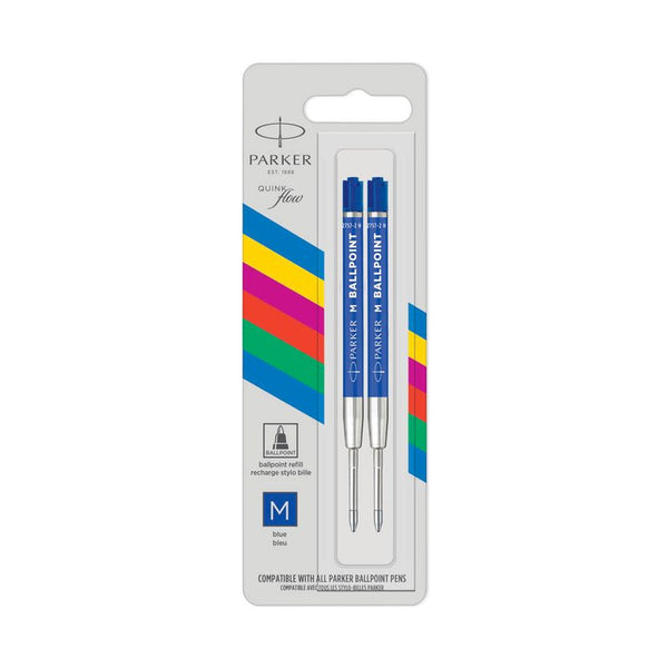 PARKER QUINKflow Basic Kugelschreiberminen M blau, 2 St.