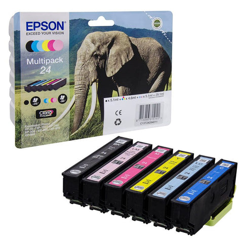EPSON 24 / T2428  schwarz, cyan, magenta, gelb, light cyan, light magenta Druckerpatronen, 6er-Set