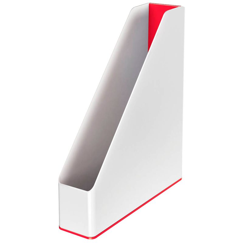 LEITZ Stehsammler WOW Duo Colour 53621026 perlweiß/rot Kunststoff, DIN A4