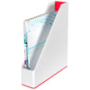 thumb-LEITZ Stehsammler WOW Duo Colour 53621026 perlweiß/rot Kunststoff, DIN A4